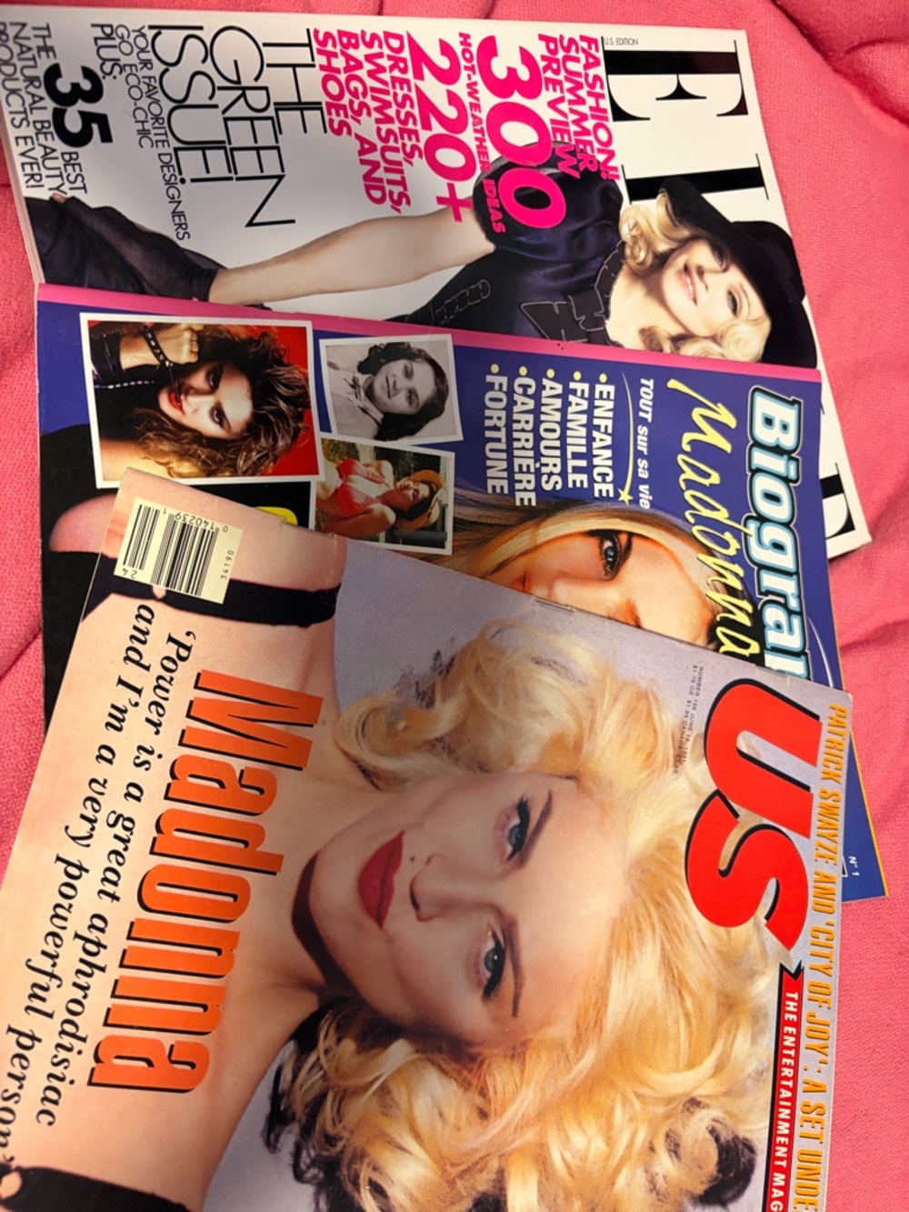 Stack of Fashion Magazines with Madonna on the cover - Queen of Pop